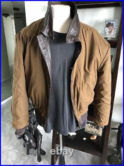 Cooper A-2 Brown Flight US Air Force Bomber Leather Goatskin Jacket Sz 46L XL