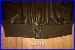 Cooper A-2 Brown Flight US Air Force Bomber Leather Goatskin Jacket Sz 48R XL