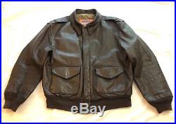 Cooper Type A-2 Bomber Flight Jacket 44 R Brown Goatskin Leather Air Force USA