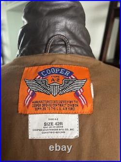 Cooper USAF Rare Real Horsehide Type A-2 USAF bomber jacket 42 Men's Large