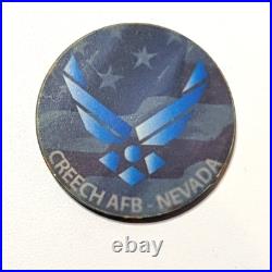 Creech AFB UAV Battlelab Challenge Coin Nevada, Rare, Vintage, USAF US Air Force