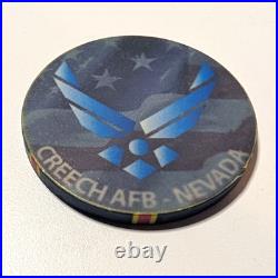 Creech AFB UAV Battlelab Challenge Coin Nevada, Rare, Vintage, USAF US Air Force