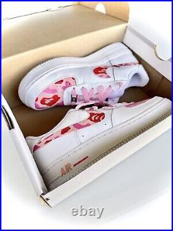 Custom Air Force Ones Pink/Red