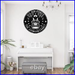 Custom US Air Force Metal Sign Personalized Name USAF Wall Art Decor Gift