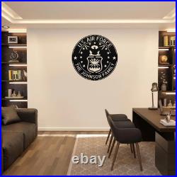 Custom US Air Force Metal Sign Personalized Name USAF Wall Art Decor Gift
