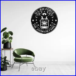 Custom US Air Force Metal Sign Personalized Name USAF Wall Art Decor Gift