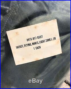 Deadstock Vietnam War Usaf Light Zone L-2b Flying Jacket
