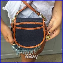 Dooney & Bourke Vintage RARE Air Force Blue Crossbody All Weather Leather Bag