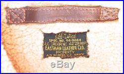 Eastman leather USAF D-1 Jacket 46, Rare Redskin Jacket Size Large @46