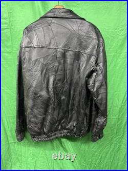 Embroidered Heavy Duty Leather Jacket Coat with United States Air Force