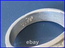 Espo J. Esposito 925 Sterling Silver & Black Sapphire Us Air Force Ring Size 10