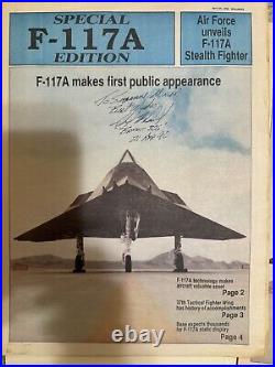 F-117A Stealth Air force Memorabilia Signed By Bandit 306