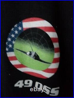 F-117A Stealth Fighter 2 SIDED T-SHIRT 49 OSS Squadron tee shirt sz XL Preowned