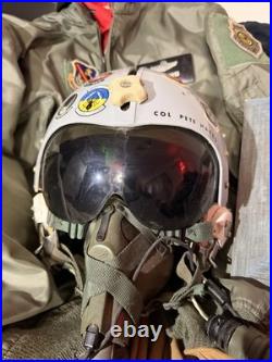 F-15 Eagle Helmet Worn by A Hero. CMDR of 405th TFW. Flew 191 Combat Missions