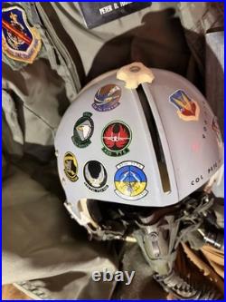 F-15 Eagle Helmet Worn by A Hero. CMDR of 405th TFW. Flew 191 Combat Missions