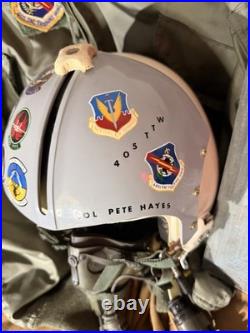 F-15 Eagle Helmet Worn by A Hero. CMDR of 405th TFW. Flew 191 Combat Missions