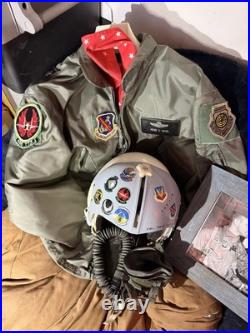 F-15 Eagle Helmet Worn by A Hero. CMDR of 405th TFW. Flew 191 Combat Missions