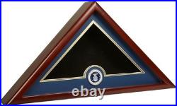 Flag Display Case with Air Force Medallion Crafted from Quality Materials