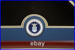 Flag Display Case with Air Force Medallion Crafted from Quality Materials