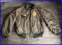Flight Jacket MA-1 Military Air Force 50s 60s Patches Tiger 498th Captain