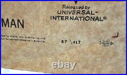 Folded poster JOHN WAYNE in Howard Hughes' JET PILOT 1957 Original USA 1sht HTF