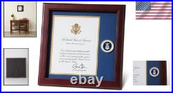 Frustration-Free 14-Inch Air Force Certificate Frame with Elegant Blue Matting