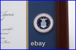 Frustration-Free 14-Inch Air Force Certificate Frame with Elegant Blue Matting