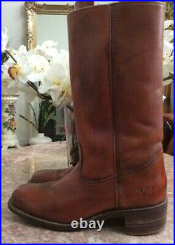 Frye Men's Campus Brown Leather Square Toe Riding Boots Size 11D #2934 EUC $398