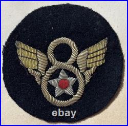 G W Lawrence British Made UAAF 8th Air Force Bullion Wool Patch Inv 29-11