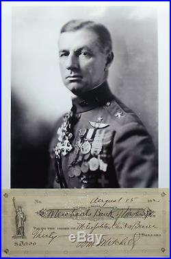 General Billy Mitchell Autograph''Father Of The United States Air Force'Rare