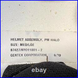 Gentex PM HALO Pilot Helmet Flight Helmet Surplus Midium Black Rare