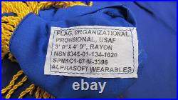 Genuine Military Issue USAF US Air Force Flag Embroidered Gold Fringe 3'x4 NOS