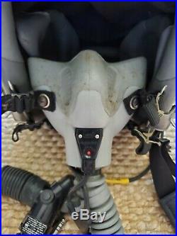 Genuine USAF Air Force Gentex Pilot Helmet HGU-55/P, 12P Mask, CRU-60P connector