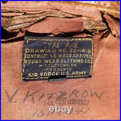 Genuine WWII A-2 Flight Bomber Jacket 398th Group 603rd Squadron 8th Air Force