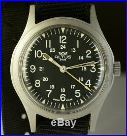 Glycine Altus GG-W-113 USAF Pilots 1986 US Military Vtg Swiss Watch SERVICED