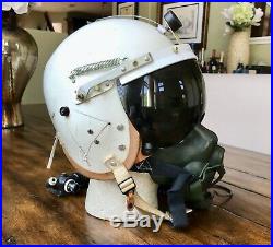 Gorgeous Vintage Korean Era Usaf P4-a Pilot Flight Helmet & Mbu4 Oxygen Mask