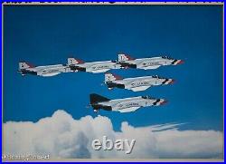 Great Vintage USAF Thunderbirds Signed Photograph Hand Inscribed & Framed