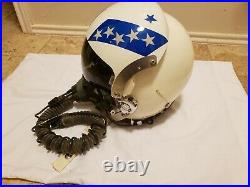 HGU-22/P Used Pilot Helmet, White, Large, with Mask and Visor