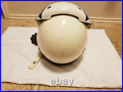 HGU-22/P Used Pilot Helmet, White, Large, with Mask and Visor