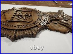 Handmade Wood USAF Security Forces Badge (Dark Walnut Stain)