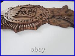 Handmade Wood USAF Security Police Badge (Provincial Stain)