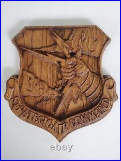 Handmade Wood USAF Strategic Air Command (SAC) Badge/Patch (Honey stain)