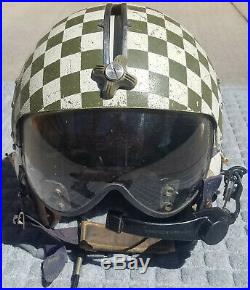 Helicopter Pilot MSA APH-5 Flight Helmet Vietnam USAF USMC Army Medium with mic