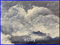 Historic B-2 Stealth Bomber Airplane Oil Painting, Signed HINDS & COUCH 1989