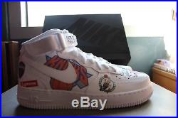 IN HAND Supreme Nike NBA Air Force 1 Mid White Size 9 Deadstock