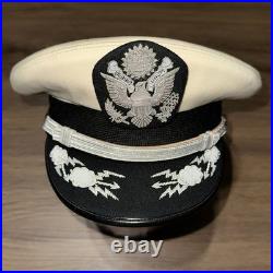 JAPAN MADE U. S. Air Force Field Grade Officer White Top Bullion Visor Cap