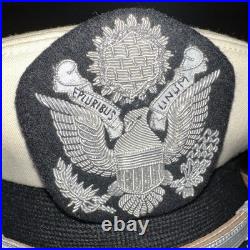 JAPAN MADE U. S. Air Force Field Grade Officer White Top Bullion Visor Cap JAPAN MADE U. S. Air Force Field Grade Officer White Top Bullion Visor Cap