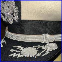 JAPAN MADE U. S. Air Force Field Grade Officer White Top Bullion Visor Cap