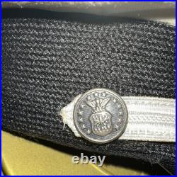 JAPAN MADE U. S. Air Force Field Grade Officer White Top Bullion Visor Cap JAPAN MADE U. S. Air Force Field Grade Officer White Top Bullion Visor Cap