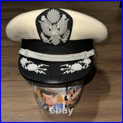 JAPAN MADE U. S. Air Force Field Grade Officer White Top Bullion Visor Cap